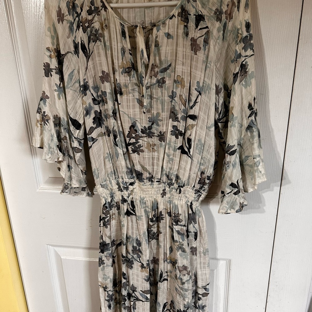 Lovestitch Floral Mini Dress - Cream and Black
